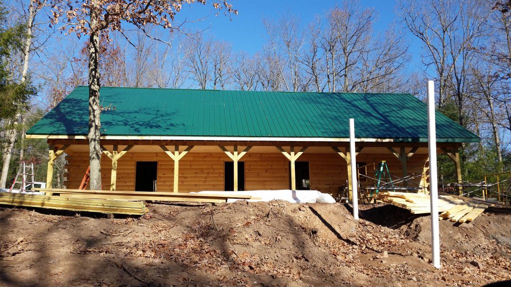 Dave Kurtz Cabin at Wald Village under construction